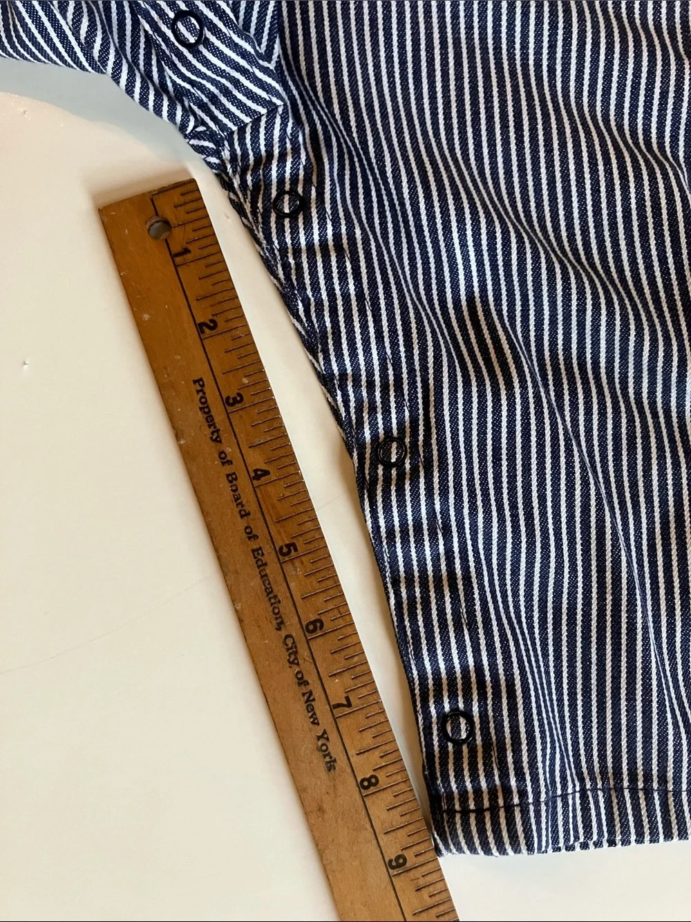 Vintage OshKosh hickory stripe overalls size 24 months USA union made